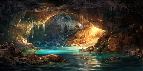 Gleaming Grottos: Witnessing the Dazzling Beauty of Caves Illuminated by Light