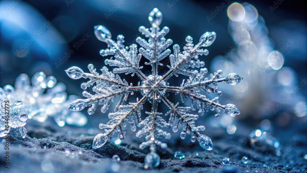 Poster Close-up of a delicate ice crystal.