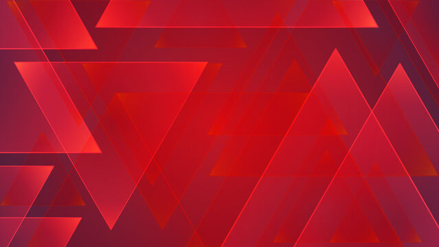 red triangle shape layers glass background design