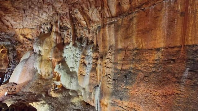 Mira de Aire Caves, Grutas de Mira de Aire at Leiria, Portugal. A set of limestone caves in Porto de Mos, Leiria. Moinhos Velhos