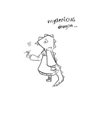 A girl in a dragon costume