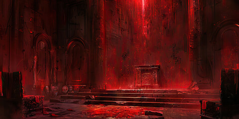 Red chamber of blood. Forbidden echoes sinister rituals and chants a place for evil worship.