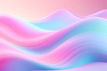 Fototapeta premium Abstract fluid iridescent holographic neon curved wave in motion background