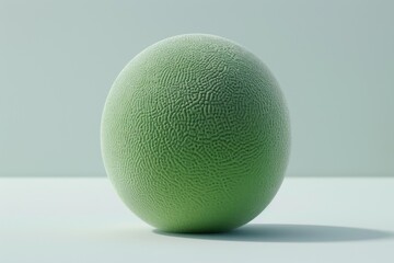 Vibrant green melon ice cream ball, perfect for a refreshing and unique dessert experience