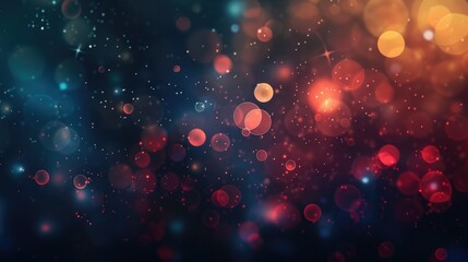 Fototapeta premium Blurred Colorful Bokeh against a Dark Backdrop