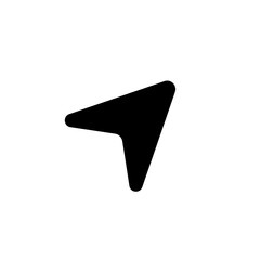 Point arrow icon vector, in trendy flat style isolated on white background