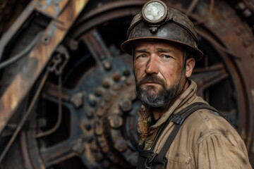 Obraz premium portrait of a miner at work
