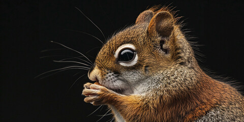Obraz premium Standing tree squirrel hyperrealistic