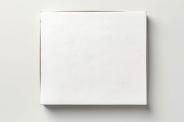Top view of a clean, empty pizza box, perfect for brand mockups
