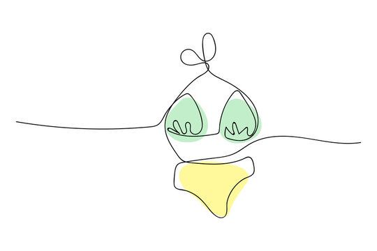recommend clip art: swimsuit hand drawn. linart continuous line drawing. Single line drawing for summertime