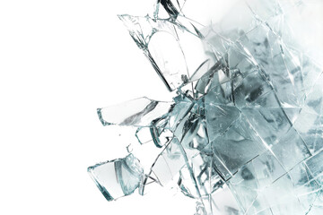 Artistic Broken Mirror Aesthetic Isolated on Transparent Background
