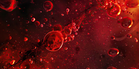 Garnet Red Rust Remover Reaction: Microscopic examination of garnet red-colored rust remover chemicals, illustrating rust oxidation and removal