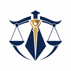 A minimalist unique law firm logo icon vector