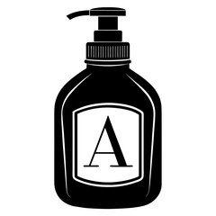 A flat beautiful hand wash  silhouette vector  illustration