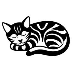 Simple Colorful Abstract cat logo  silhouette vector  illustration