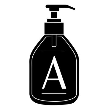 recommend clip art: A flat beautiful hand wash  silhouette vector  illustration
