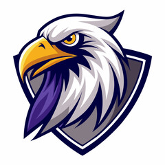 Eagle gaming mascot logo design illustration, eagle logo, american bald eagle illustration