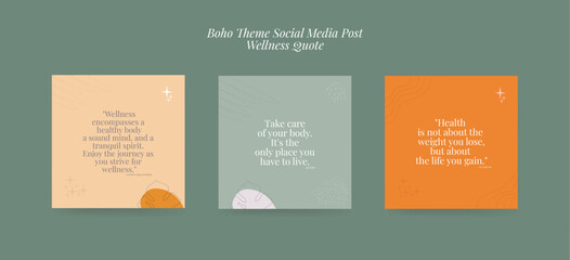 Instagram Templates for Wellness Coach and Therapist. Wellness Coach Instagram Engagement Boosting Template Kit. Eps vector illustration.