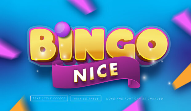 Bingo Nice Text effect editable