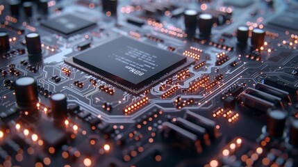 Fototapeta premium 電子回路のクローズアップ 
