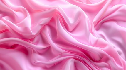 Fototapeta premium ピンク色のシルクの布の波 