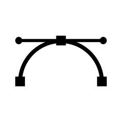 pen tool icon. Curve control point