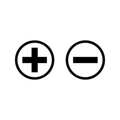 Obraz premium Simple plus and minus icon