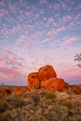 Devil's Marbles/Karlu Karlu during blue hour, Northern Territory, Australia