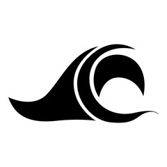 Fototapeta premium Wave water icon transparent background