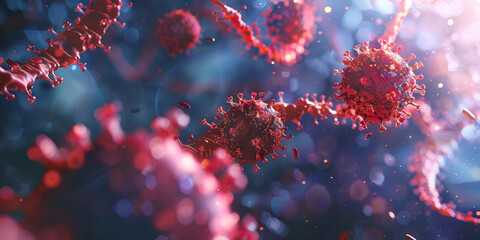 Fototapeta premium Virus Detection Methods: An overview of the various methods used to detect the novel virus, including PCR testing, antigen testing, and antibody testing