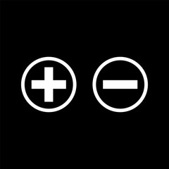 Obraz premium Simple plus and minus icon