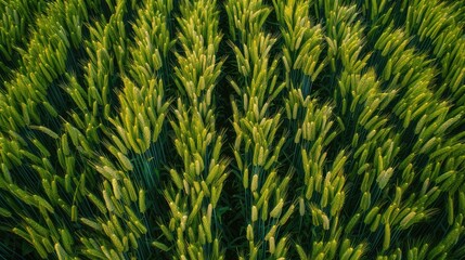 "Expansive Aerial View of a Golden Wheat Field: Nature's Bounty from Above"

