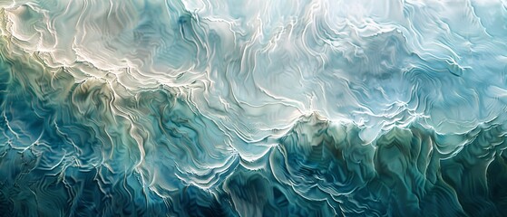 Layers of translucent waves ripple through space, forming an abstract and captivating background with depth and movement, Generative AI