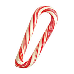 Fototapeta premium Traditional Christmas candy cane isolated on transparent background