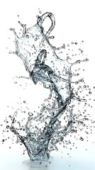 Fototapeta premium Magical Silhouette of Genie Formed by Splashing Water