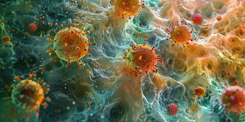 Virus Spread Dynamics: A graphical representation of the spread of the novel virus within a population, including factors that influence transmission rates and the effectiveness of control measures