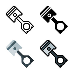 Set of Piston Icon Vector Illustration