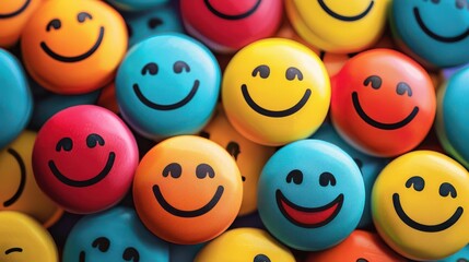 Happy state of mind smiling faces