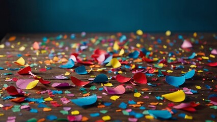 Obraz premium festive colorful confetti on the floor