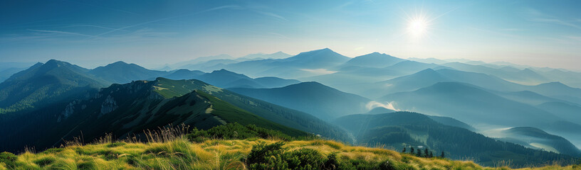 Fototapeta premium Aerial view of volcano crater lava with steam, lava river in a valley