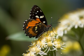 Obraz premium Sun-kissed Summer butterfly. Spring nature insect. Generate Ai