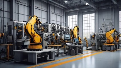 Industrial technology concept. Factory automation. Smart factory. INDUSTRY 4.0