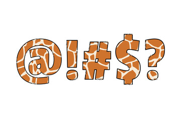 Versatile Collection of Giraffe Color Font Doodle Letter Illustration