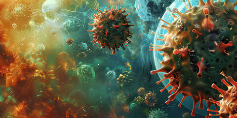 Global Response: An image showing the international response to a new disease outbreak, with countries working together to share information, resources, and expertise to control the epidemic and prote