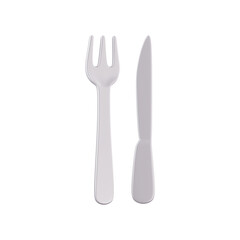 3D 포크나이프 아이콘