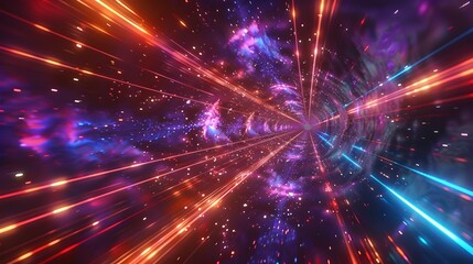 Naklejka premium Hyperspace Stars Travel Backgrounds