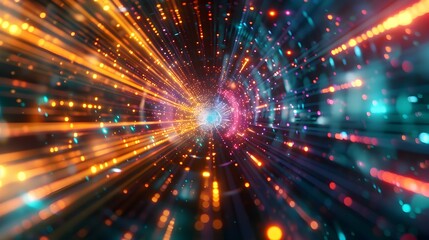 Naklejka premium Hyperspace Stars Travel Backgrounds