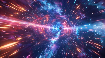 Naklejka premium Hyperspace Stars Travel Backgrounds