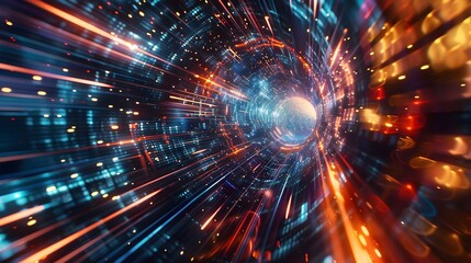 Naklejka premium Hyperspace Stars Travel Backgrounds