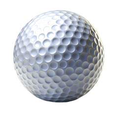 A golf ball isolated on transparent background.